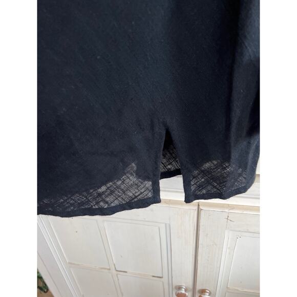 NWT ASOS Design size 4 black viscose & flax dress - Picture 2 of 4